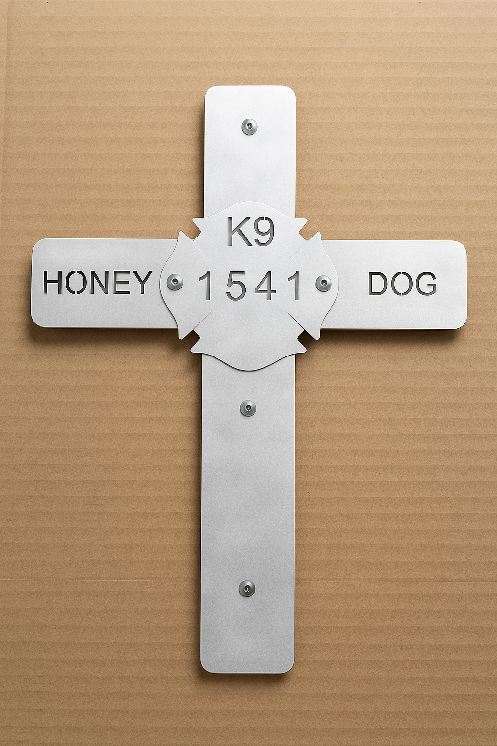 Custom K9 memorial cross